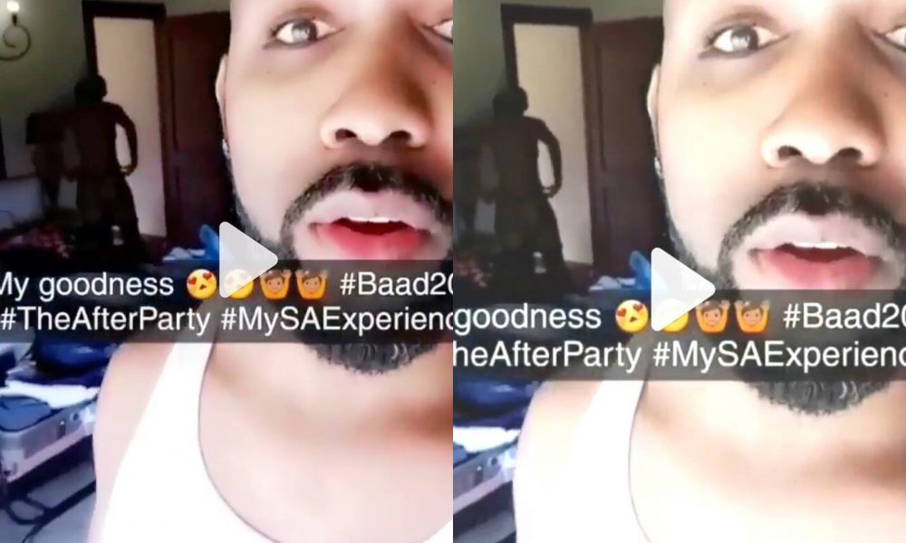 #BAAD2017: Banky W Mistakenly Shows His Wife Adesua's Derriere While Updating His Fans
