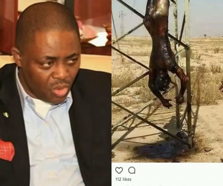 Femi Fani-Kayode Shares Heartbreaking Photo Of An African Roasted Alive In Libya As He Condemns Slave Trade