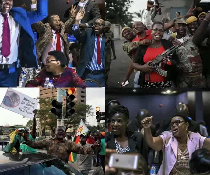 PHOTOS: Wild Jubilation In Zimbabwe As Robert Mugabe Resigns