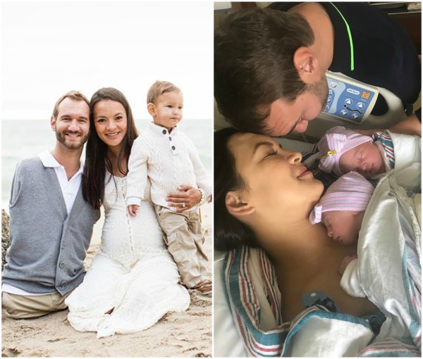 Man born without limbs Nick Vujicic And Wife Welcome Twins