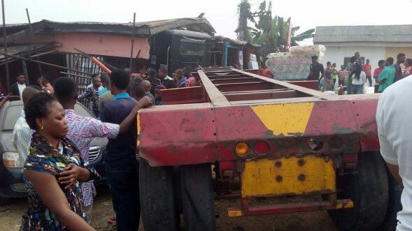 Truck Brake Fails, Rams Into My Shop And Crushes Everything: Man Narrates Experience (Photos)
