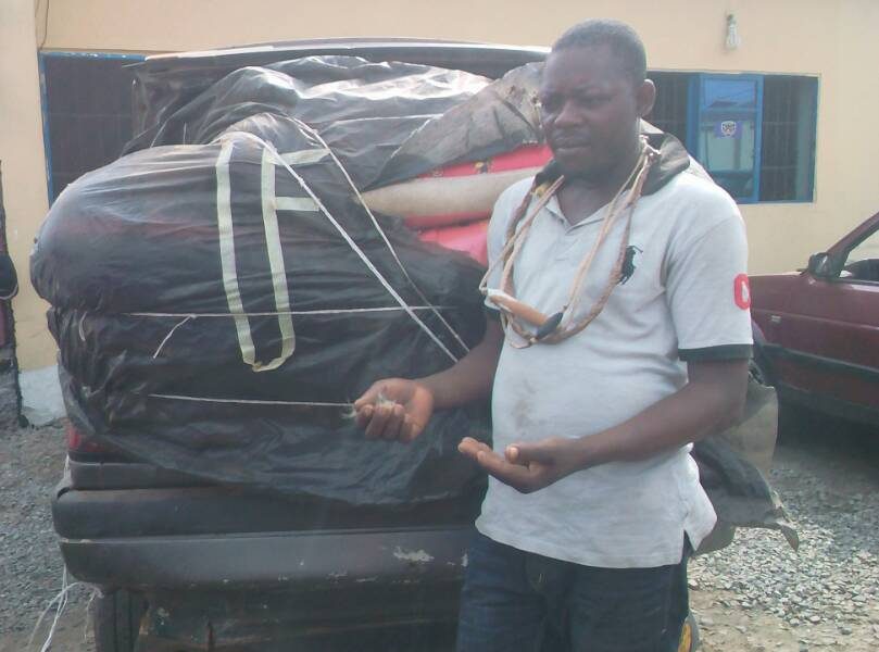 Photos: Lagos police command intercept six vans loaded with N50m worth of contraband goods