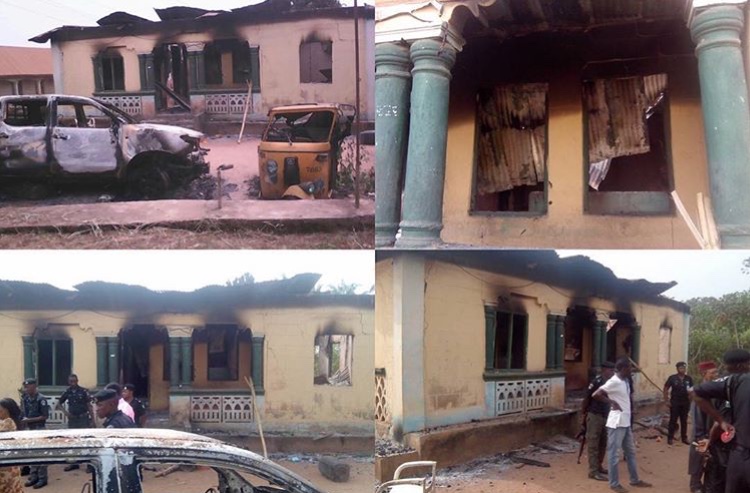 Suspected Drug Dealers Burn Down Police Station In Abia; Free 2 Inmates