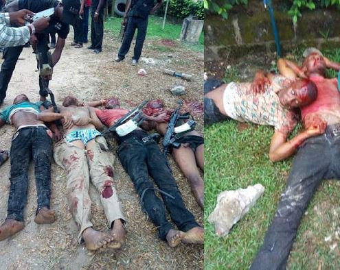 Photos: Robbers Parading As F-SARS Operatives Killed In Rivers State.