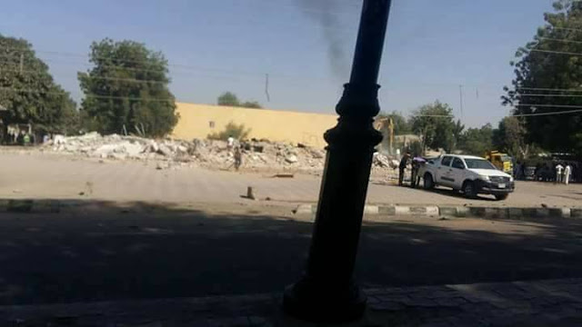 Photos: Borno PDP Secretariat Demolished