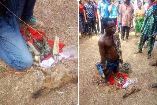 Man Banished From His Village For Tying A Woman’s Pregnancy With Coffin And Fowl (Photos)