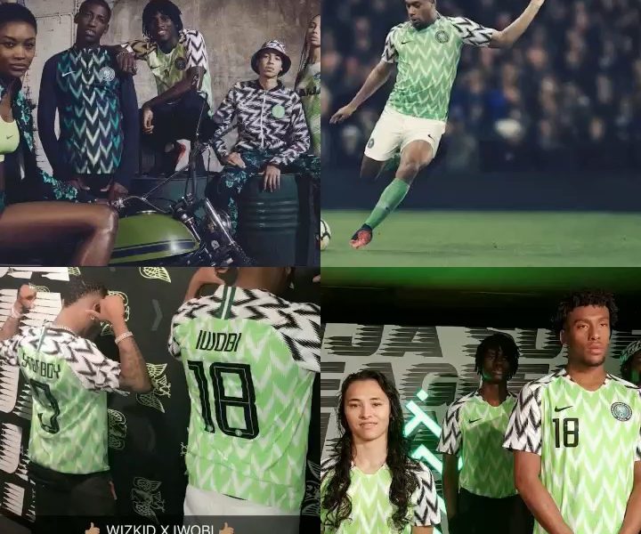 Photos: Nigeria Unveils New Super Eagles’ Jersey Ahead Of 2018 World Cup