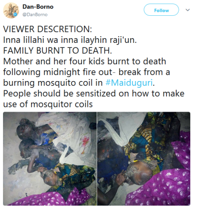 Family Burnt To Death By Mosquito Coil