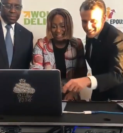 Cuppy teaching Senegalese and French presidents how to DJ (Photos/Video)