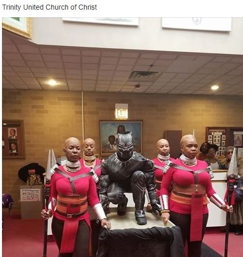 Grand Entrance! Pastor And Choristers Storm church In Black Panther Outfits