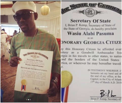 Fuji Star, Pasuma Becomes An Honorary Citizen Of Atlanta Georgia, USA