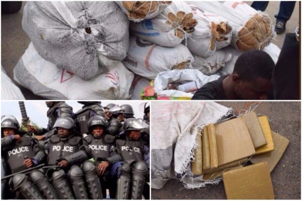 Lagos Police Beg Drug Peddlers To Come And Claim Their Bags Of Weed