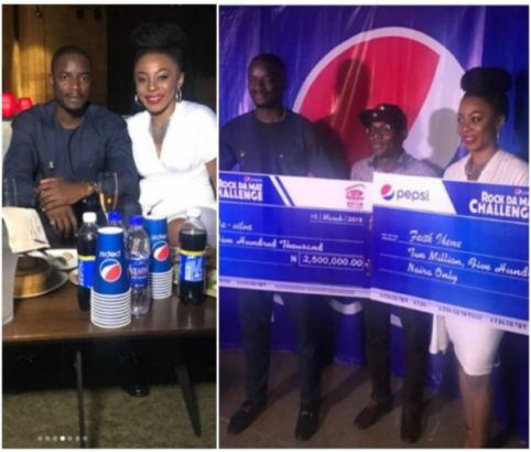 BBNaija: Leo And Ifu Ennada Receive Their N5million Gift Prize From Pepsi
