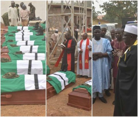 Nigerian Army Buries 11 Soldiers killed By Bandits, El-Rufai Donates N5.5m