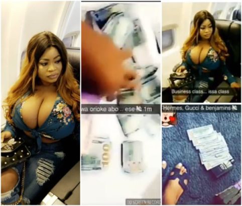 Socialite Roman Goddess Shows Off N1million She Made In A Single Trip To Abuja