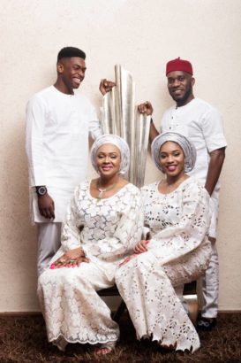 Jay-Jay Okocha And Family Slay In All white Affair Photos