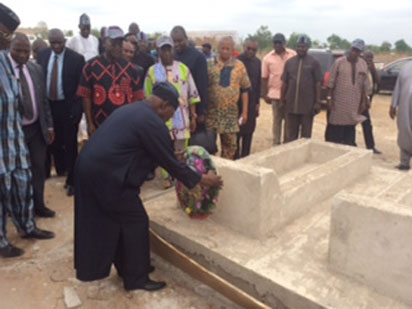 Photos: Obasanjo Visits Graveyard Of 73 Benue Victims