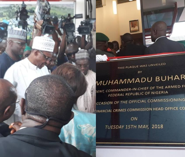 President Buhari Commissions EFCC’s Newly Built N24bn Headquarters In Abuja