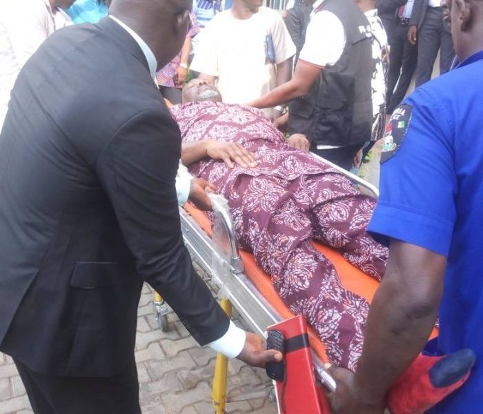 PHOTOS: Senator Melaye Brought To Court On A Stretcher By Police