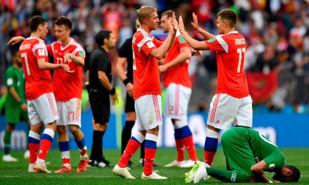 Russia Thrashes Saudi Arabia 5-0 In 2018 World Cup Opener