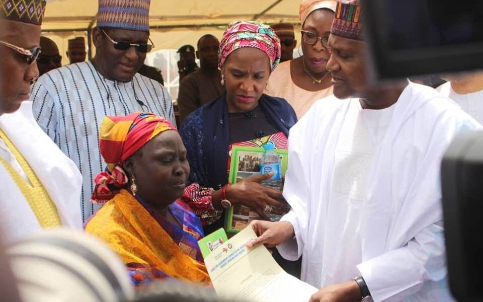 Photos: Aliko Dangote Donates 200 Housing Units To IDP Widows In Borno