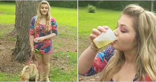 Woman Who Went Viral After She Was Filmed Drinking Her Dog's Urine Explains