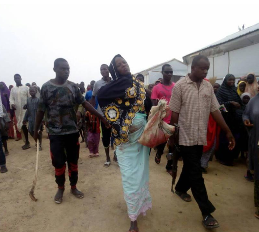 GRAPHIC PHOTOS! Woman Apprehended While Trying To Dump Her Dead Baby In IDP Camp, Borno State