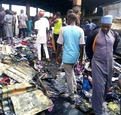 270 shops with goods worth millions of Naira destroyed as fire guts Terminus market in Jos