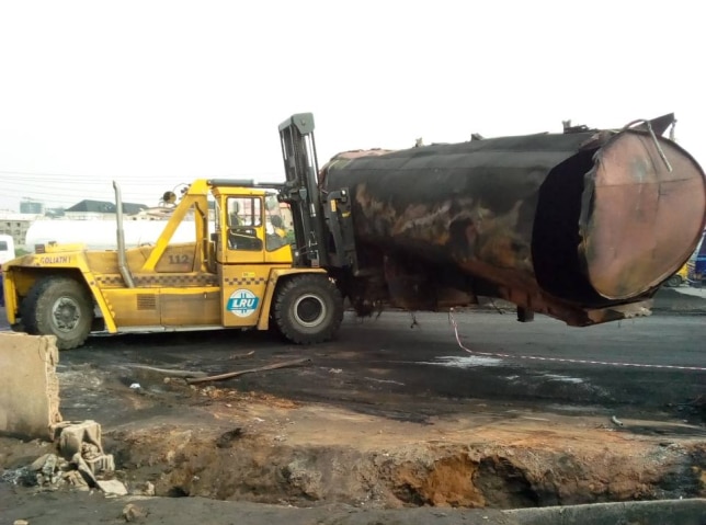 Lagos State Government Reveals The Owner Of Tanker That Caused Otedola Bridge Explosion