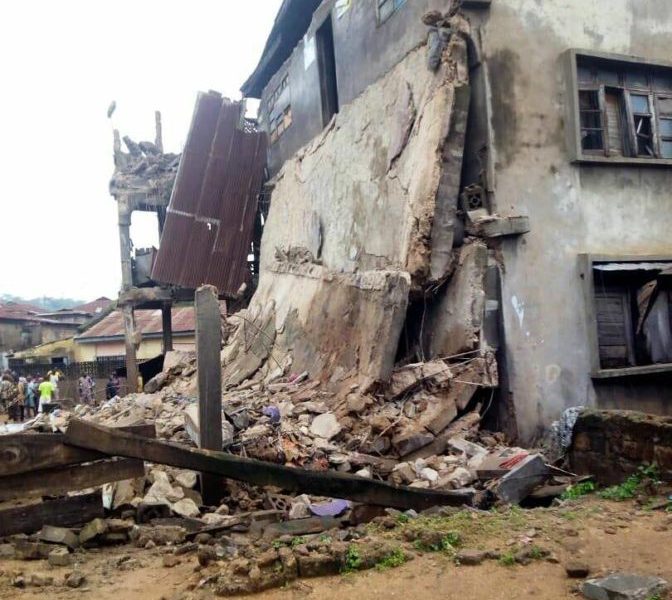No Less Than Two Persons Affected After Weakened 3-Storey Building Collapses In Ibadan