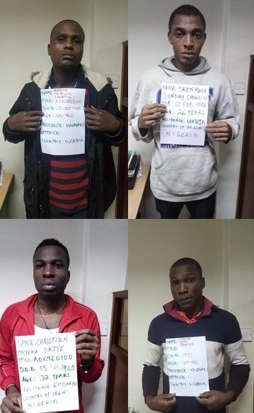 19 Nigerian Men Arrested In Nairobi For Allegedly Engaging In Electronic Fraud Targeting Kenyans (Photos)