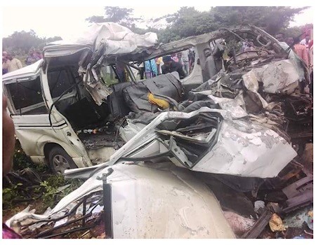 Photos: 18 passengers crushed to death in Ekiti road crash