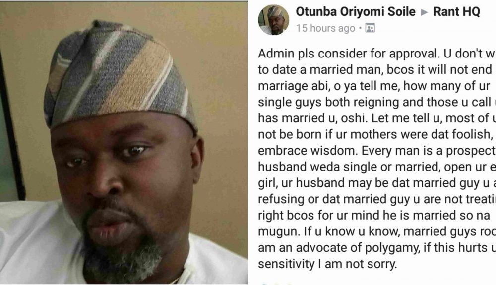Ladies Who Refuse To Date Married Men Are Foolish – Man Says