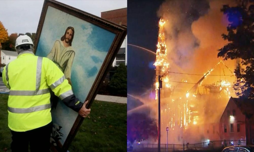 Jesus Painting Survives Fire That Destroyed 150-year-old Church
