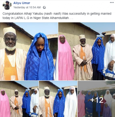 Old Alhaji Congratulated For Marrying Young Bride In Niger State