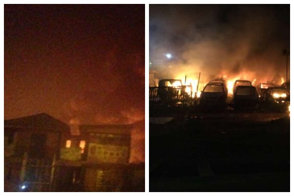 Fire Outbreak At Abule Egba Due To Pipeline Vandalism