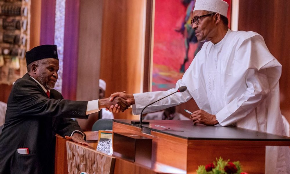 Photos: President Buhari Swears In Justice Ibrahim Tanko Mohammed As Acting Chief Justice of Nigeria