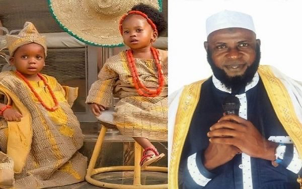 Popular Muslim cleric in Ibadan and his once abducted twins