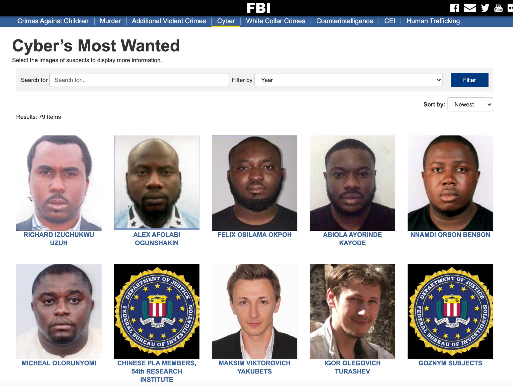 FBI declares six Nigerians wanted over scam