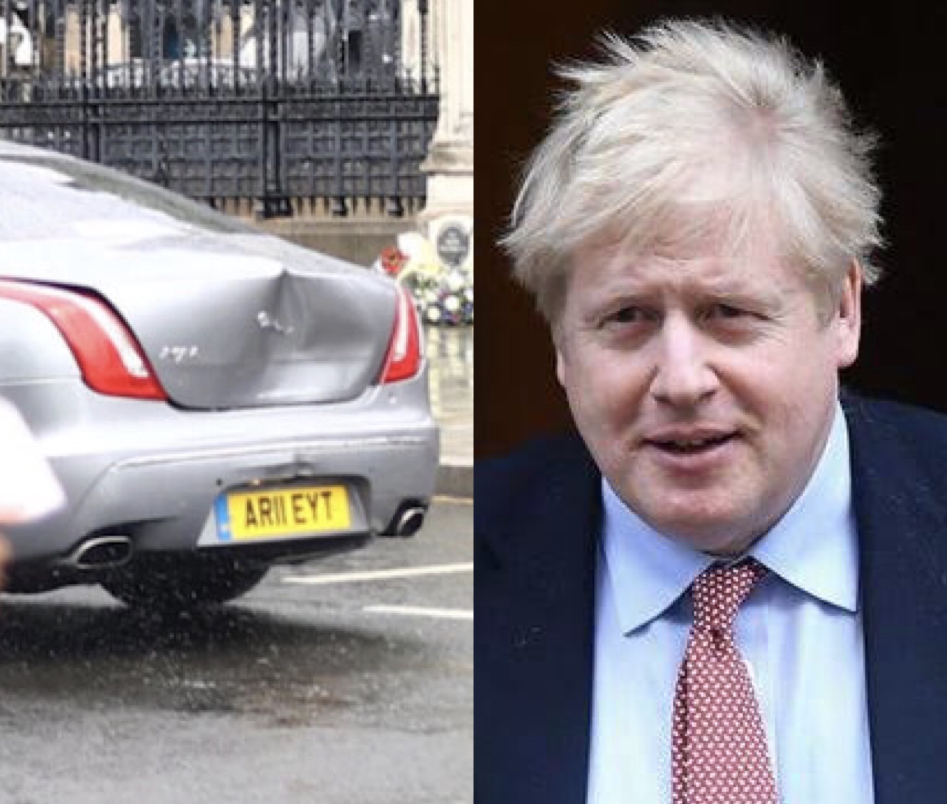 Boris Johnson involved in car crash