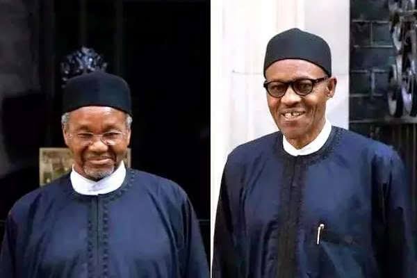 L-R: Mamman Daura and President Buhari