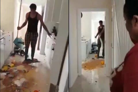 Chidera destroying things in parent’s house