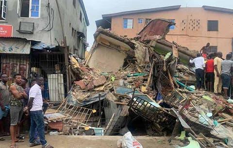 House collapse in Lagos island