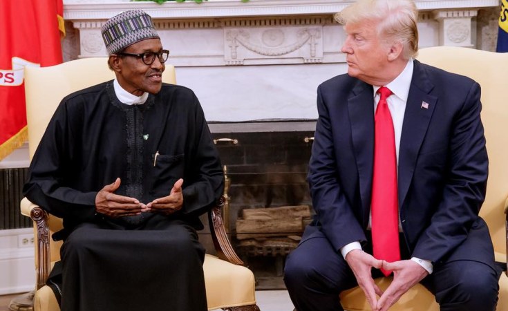 President Donald Trump hosts Nigerian President Muhammadu Buhari at the White House Monday, April 30th 2018. The event marks Trump's first official visit from an African head of state.