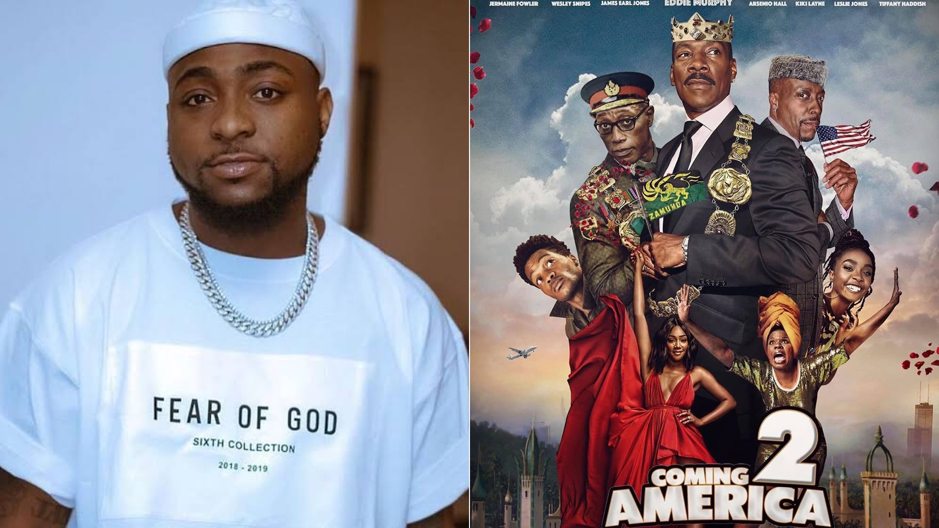 Davido to feature in "Coming to America 2"
