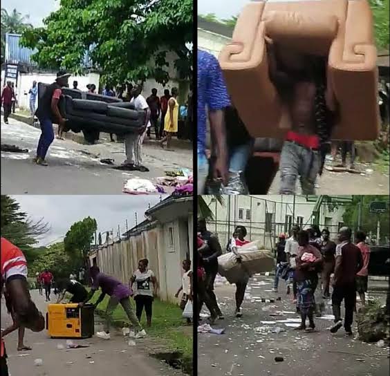 Youths Invade Houses Of Senator Gershom Bassey, Ndoma Egba, Loot Properties, Set Buildings Ablaze