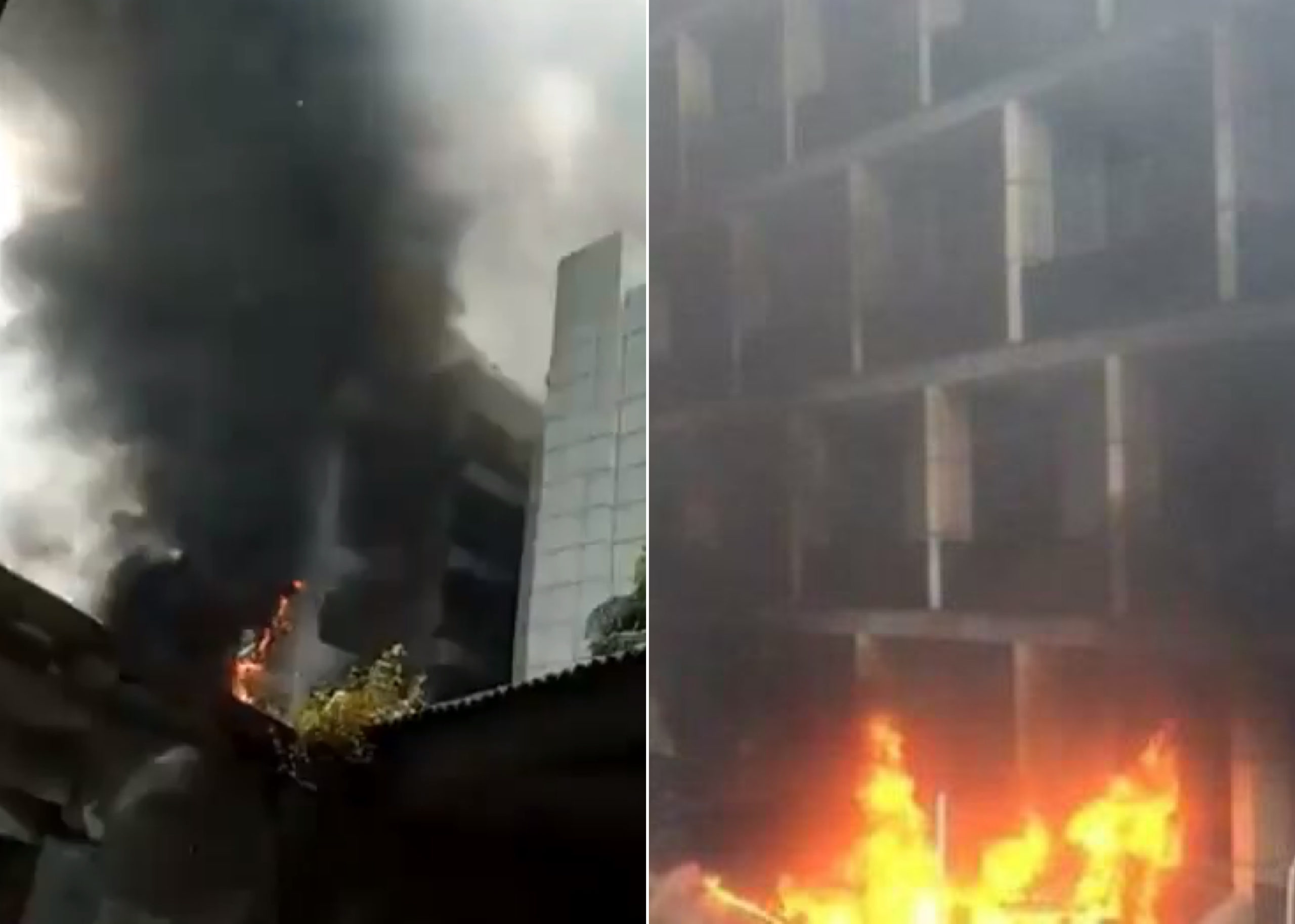 Mob Sets Nigerian Ports Authority Headquarters In Lagos Ablaze