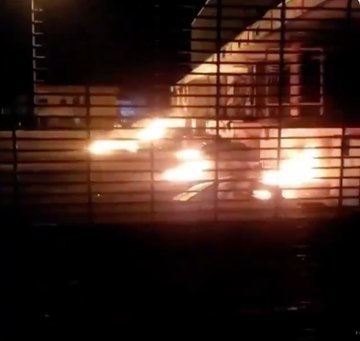 #EndSARS: Lekki-Ikoyi Link Bridge On Fire