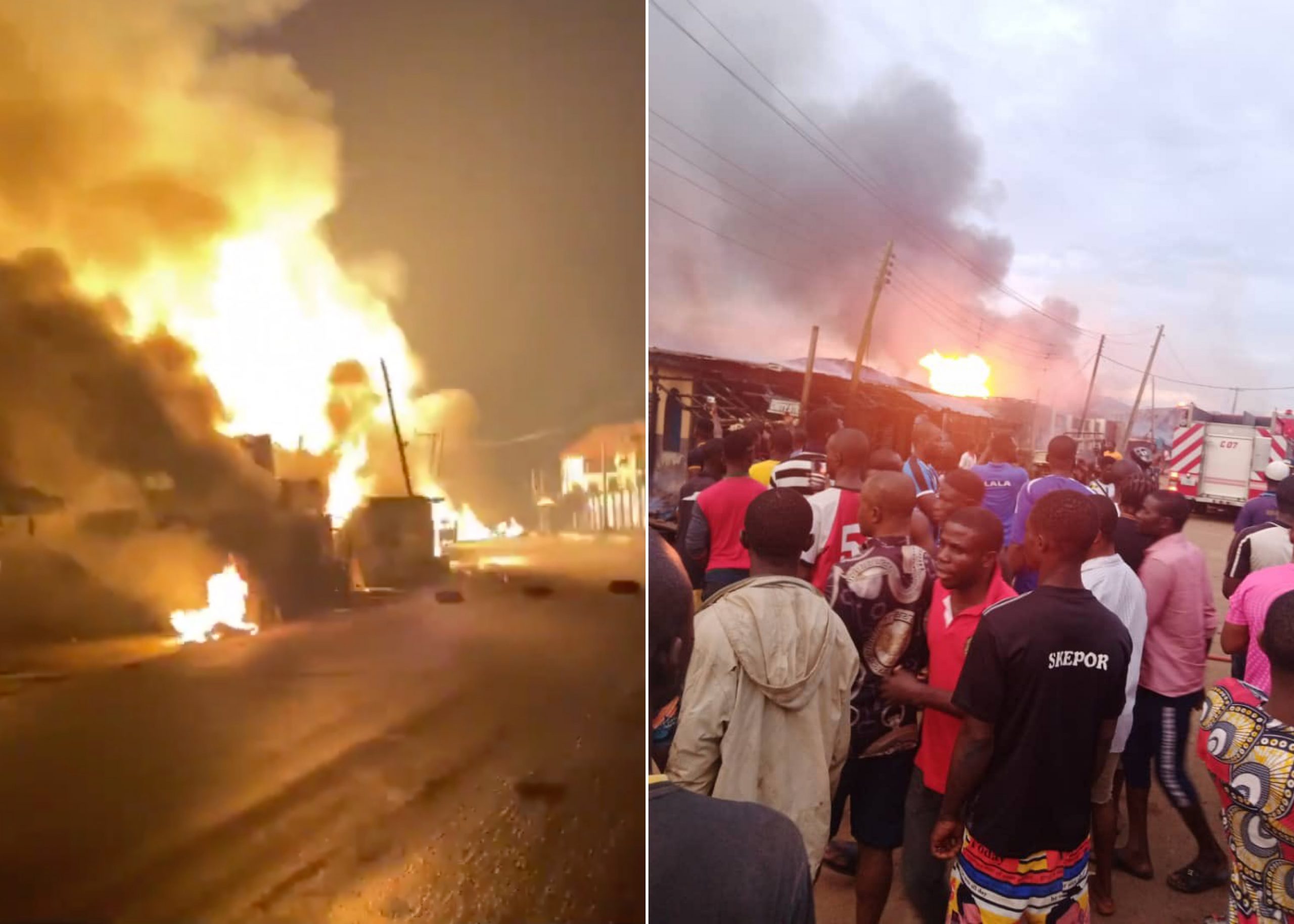 Fire Outbreak At Gas Station In Baruwa, Lagos