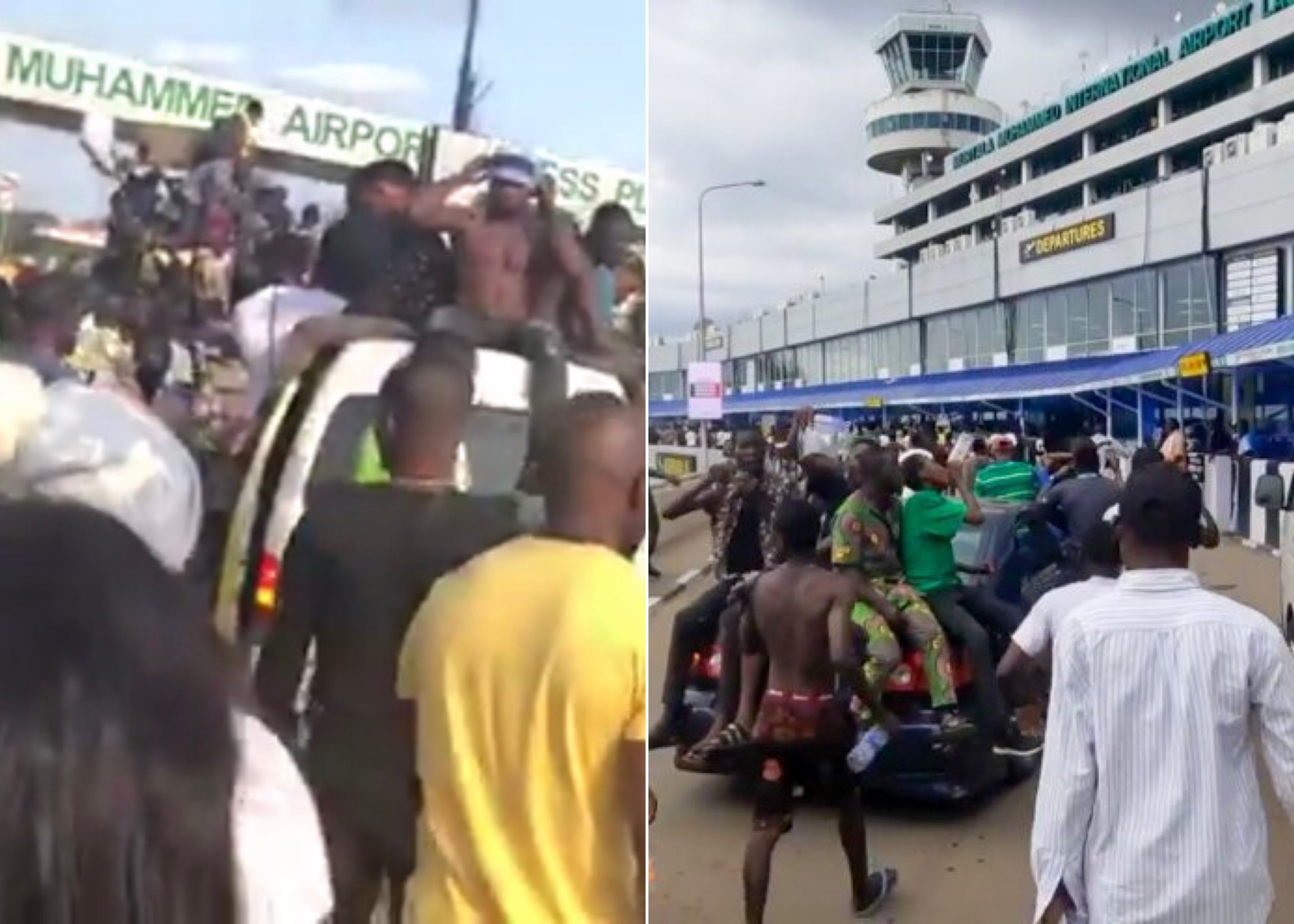 #EndSARS Protesters Storm Lagos Airport, Ground Activities